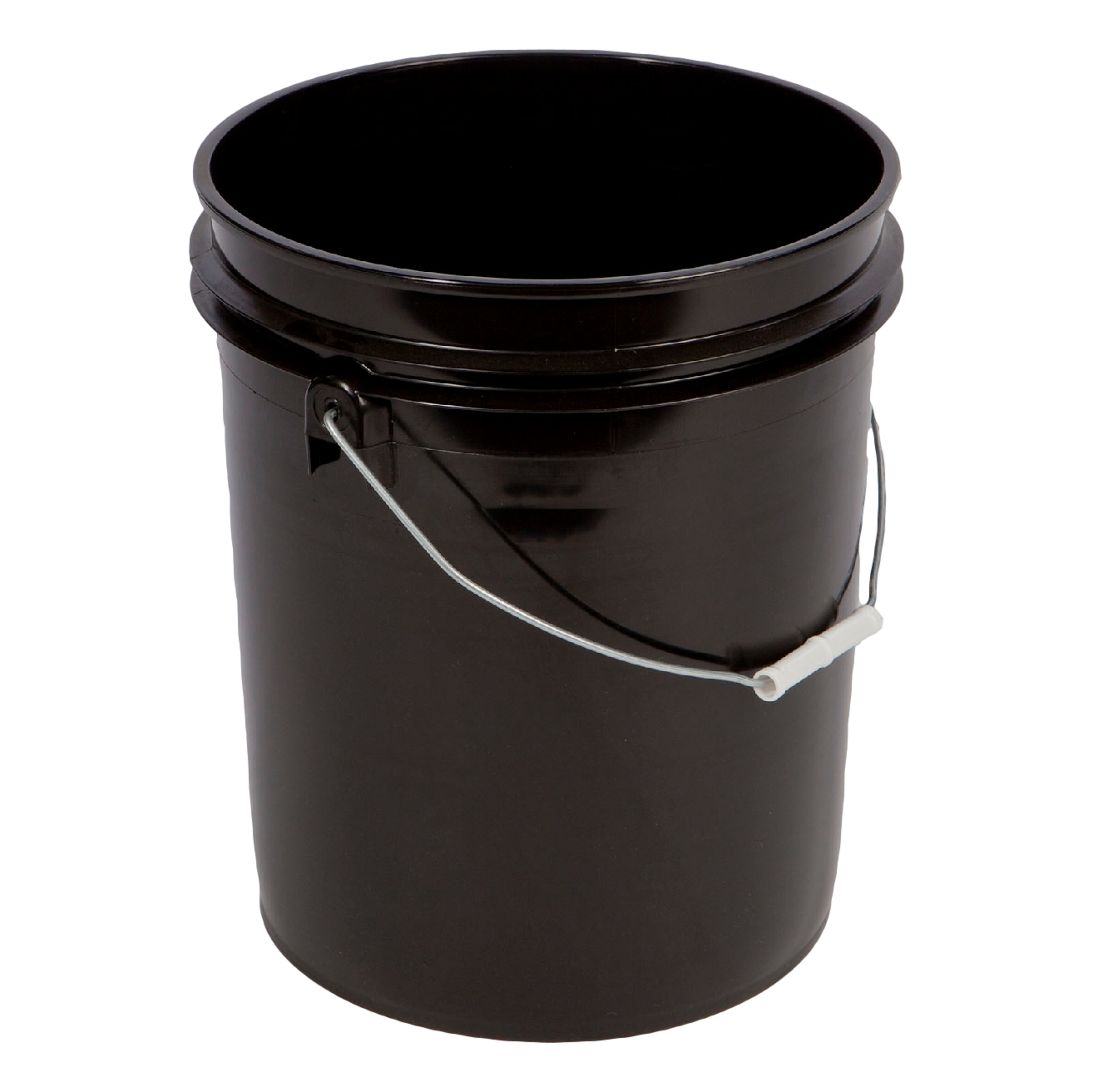 5 Gallon Black Buckets Six (6) Pack | Plastic | Black